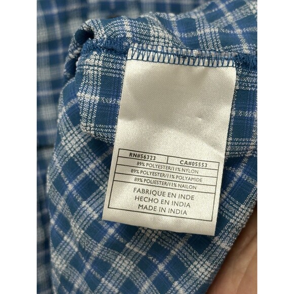 Vintage Nike ACG Dri Fit Shirt Mens Large Blue Plaid All Condition Gear - Picture 11 of 16